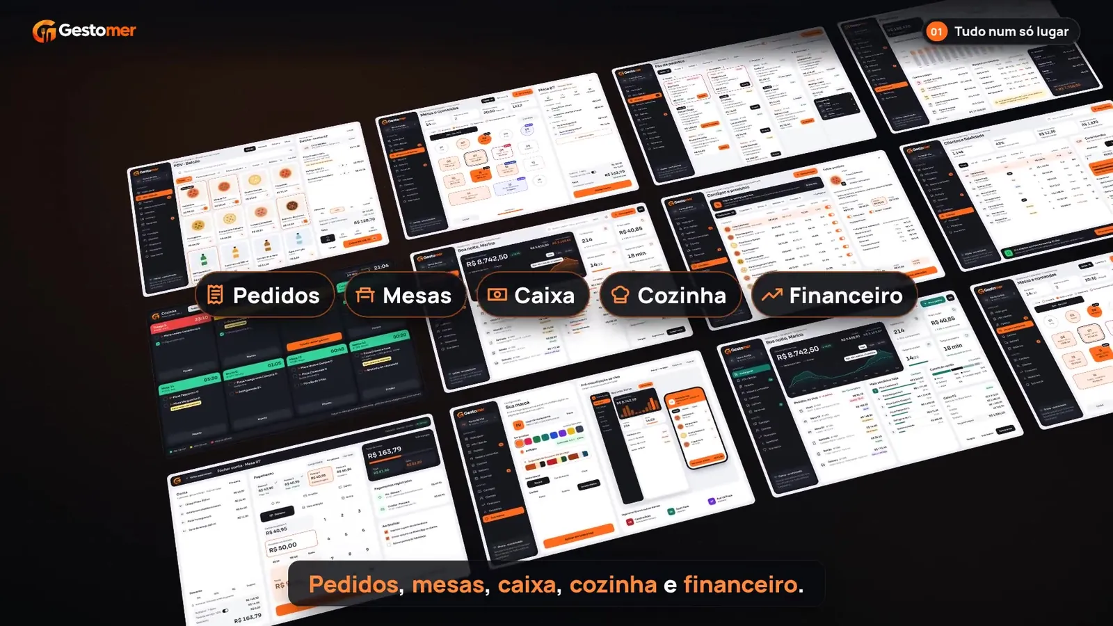 Capa do vídeo: as telas do Gestomer lado a lado